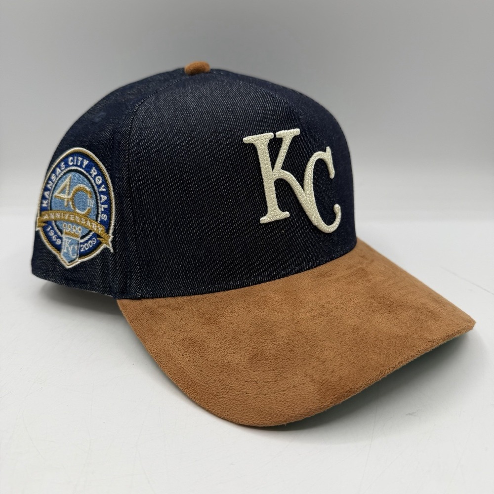Mitchell & Ness Kansas City Royals Hat Cap Snapback Pro Pinch Fit Suede Bill NWT